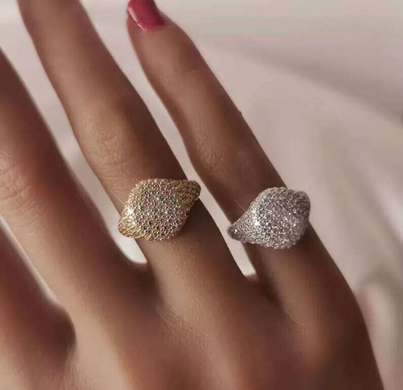 New Style Jewelry Pave Setting Iced Out VVS Moissanite Custom Hiphop Sterling Silver 925 Oval Shape Ring