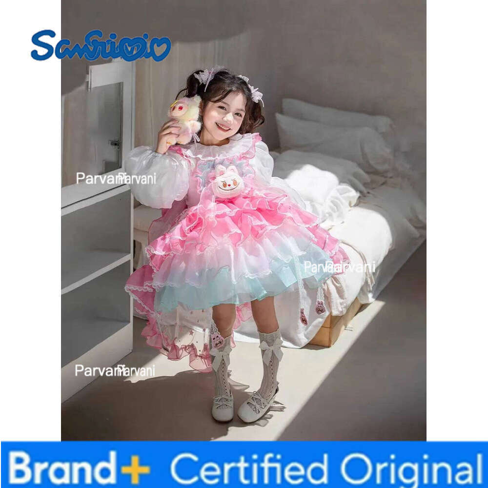 Sanrio Girls' Lolita Base Layer Shirt Girls Spring and Autumn Long Lace Collor Pullover 2-10Y H260206 - view 4