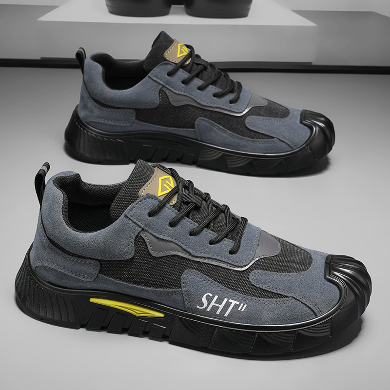 Men's Safety 2025 Spring New Breathable Construction Site Outdoor Non-slip Wear-resistant Versatile Casual Shoes