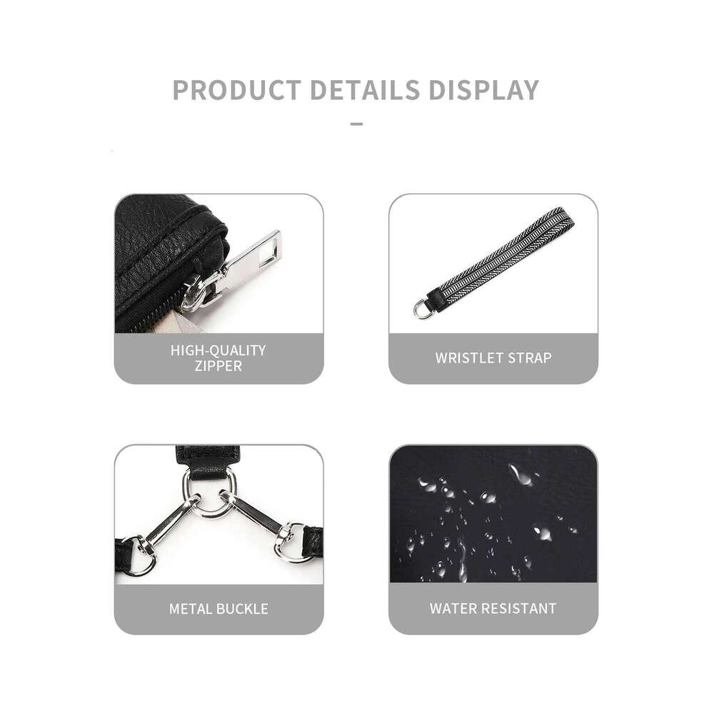 MIYIN Fashion Mini Zipper WristletWallet Women Double Pocket Wristlet Portable KeychainWallet Coin Purse Detachable Small Wallet Y260206