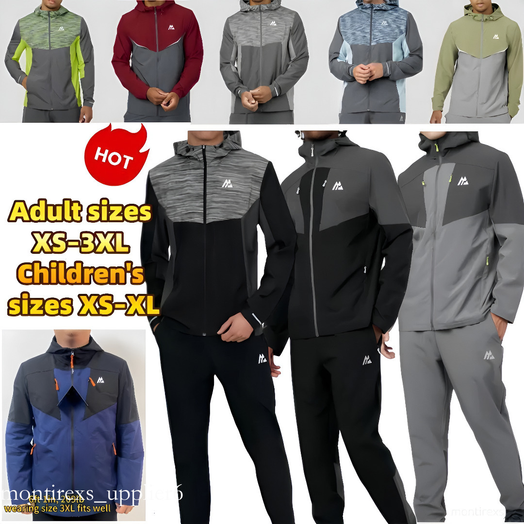 hot1 Top quality monterex tracksuit Latest model tech Adult Children's Sizes monterrain set sports fiess monterex set jogging suits quick dry spo