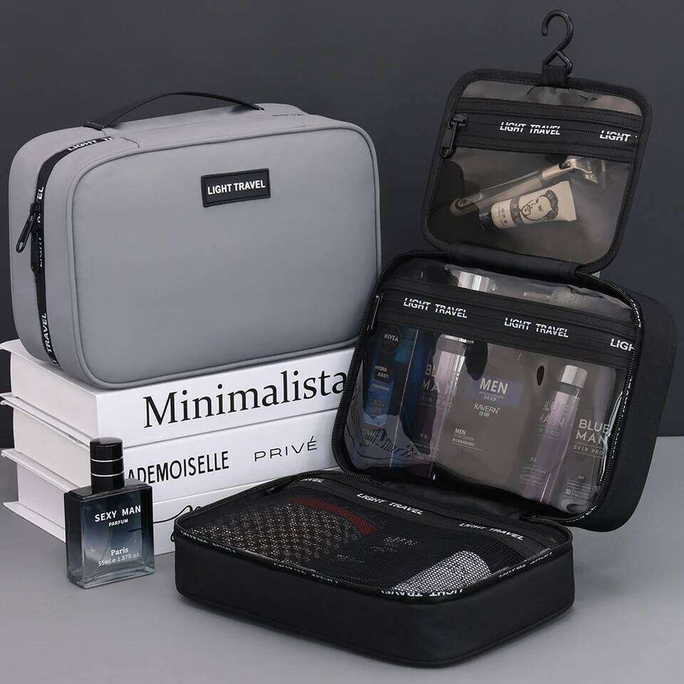 Waterproof Hanging Toiletry Large Capacity Portable Travel Necessaire Case Cosmetic Bag for Men Women Wash Pouch Y260206