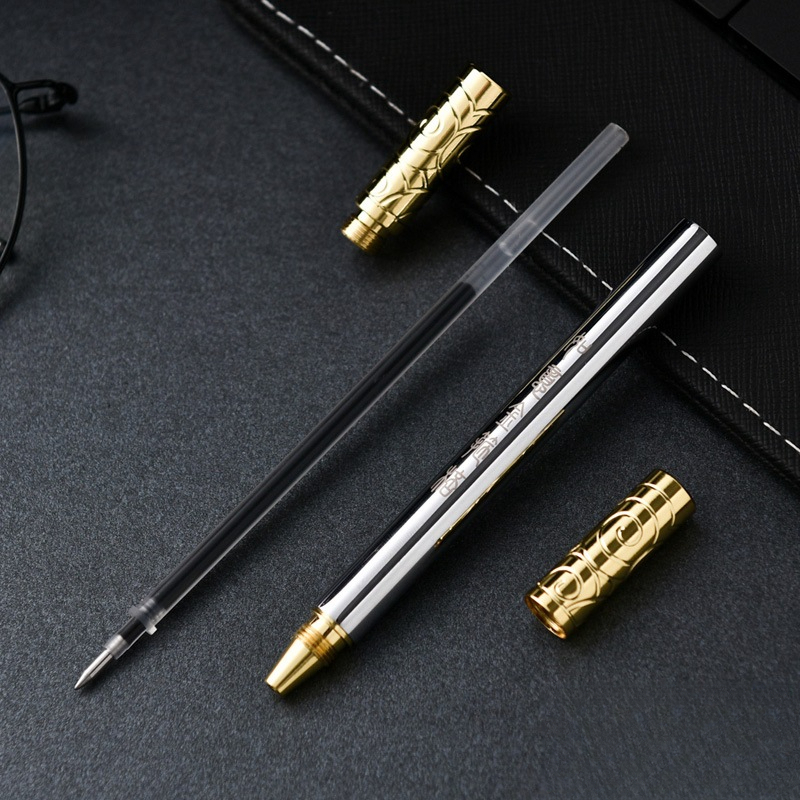 Bestseller Wholesale Creative Gift Sun Wukong Ruyi Golden Cudgel Metal Gel Signature Retro Rotating Brass Pen ddmySat