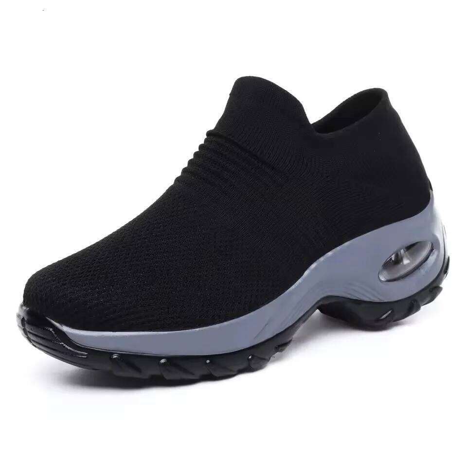 Elegant Knitted Women's Slip on Convenient Easy To Wear Breathable Mesh Height Outdoor Activities Versatile Shoes
