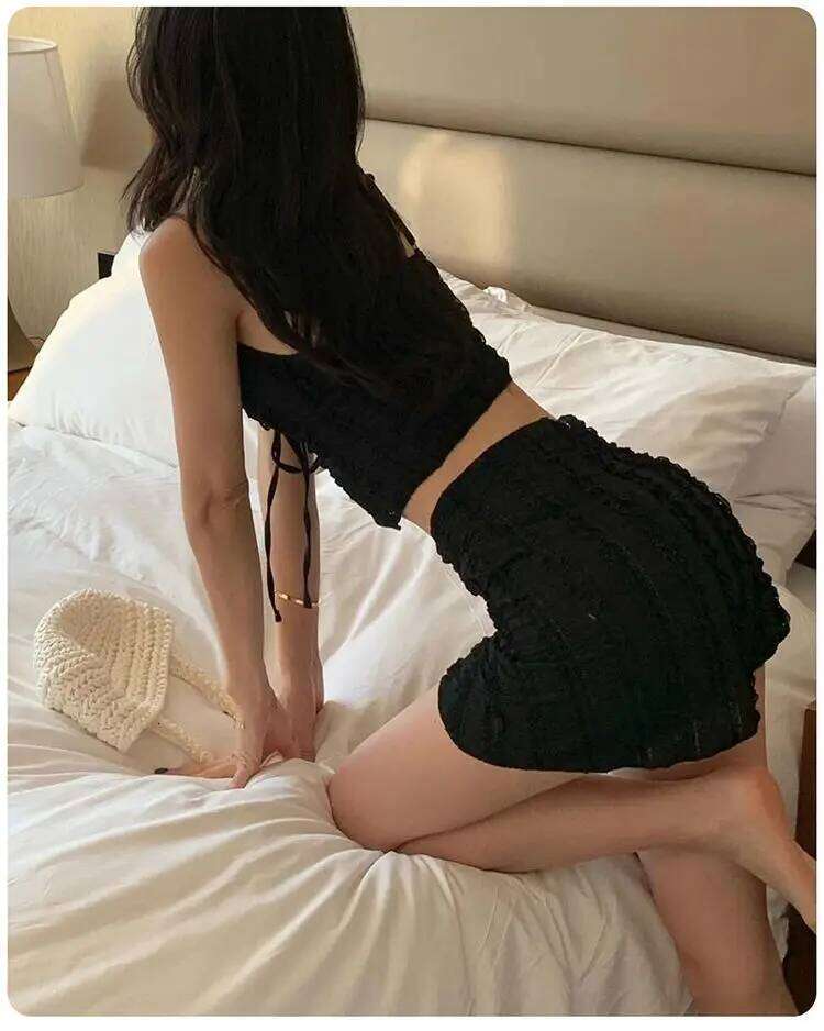 Swimsuit Women's Solid Color Straps High-end Bikini Three-piece Set Beautiful White Seaside XJ260206