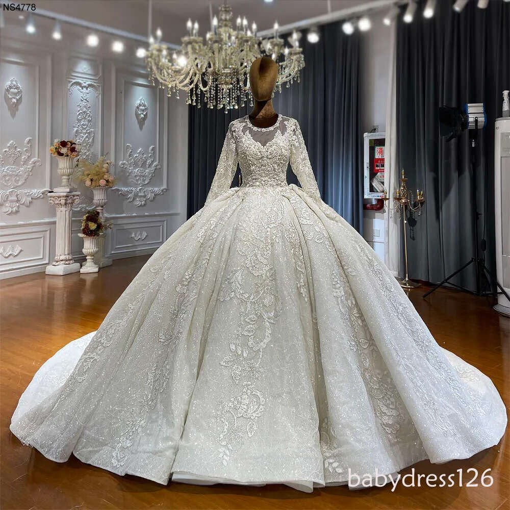 Amanda Novias Full Sleeve Lace Wedding Dress