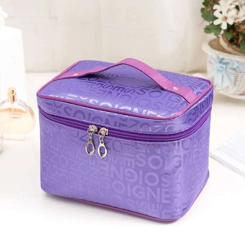 Women's makeup large capacity cosmetics storage foldable toilet wash travel essentials handheld cosmetic bag Y260206