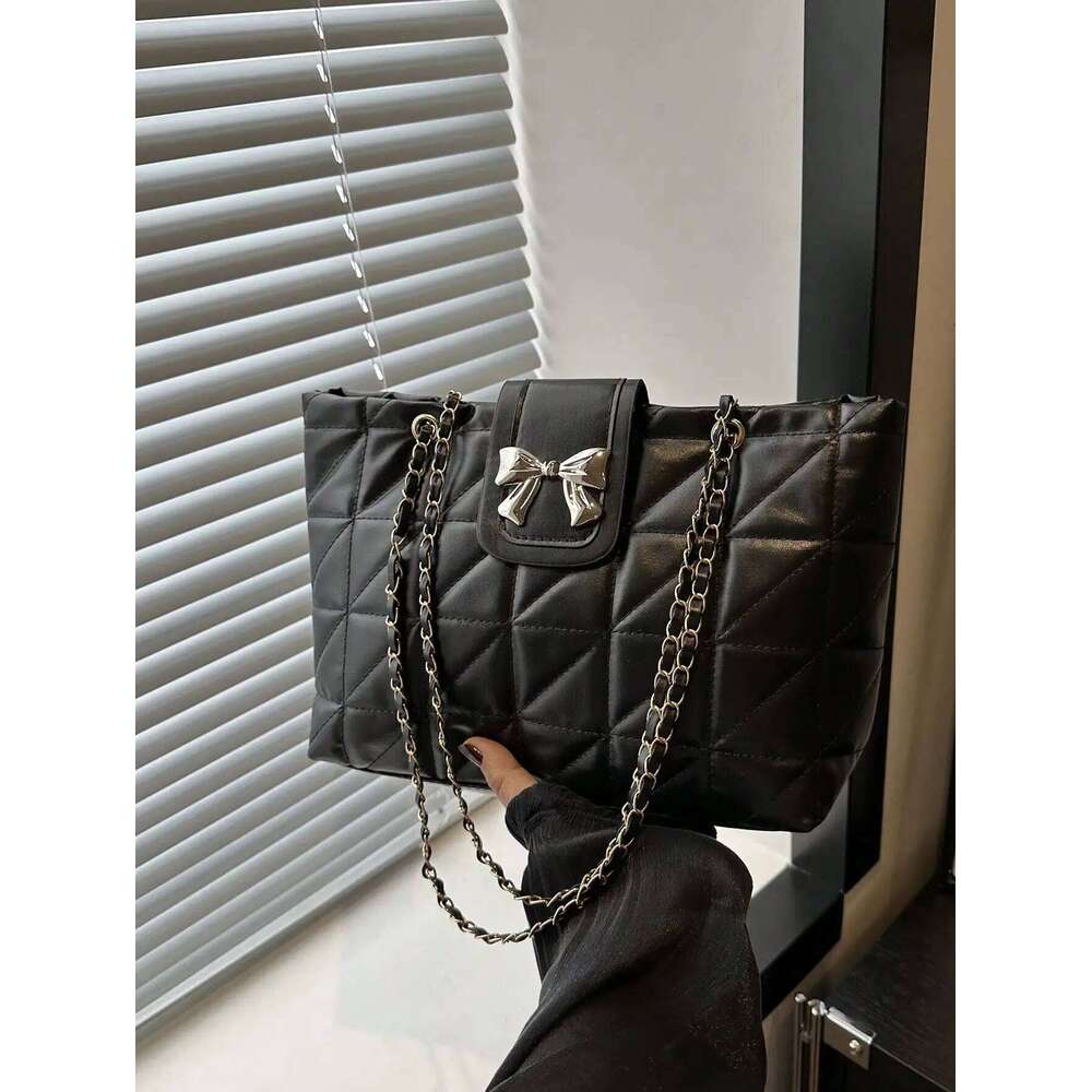 Fashionable Solid Color Elegant Quilted Zipper Chain Shoulder Designer Luxury Bag Women's Bags Y260205