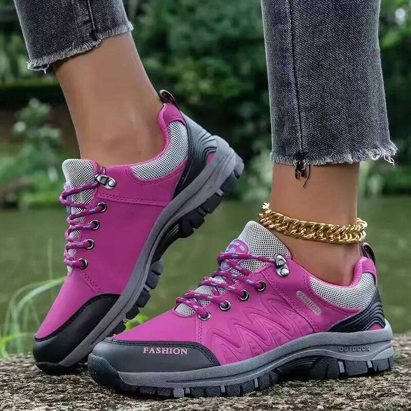 Women's Comfortable Thick Soled Especially Mesh Anti Slip Durable Walking Shoes Outdoor Activities Hiking Travel Sneakers