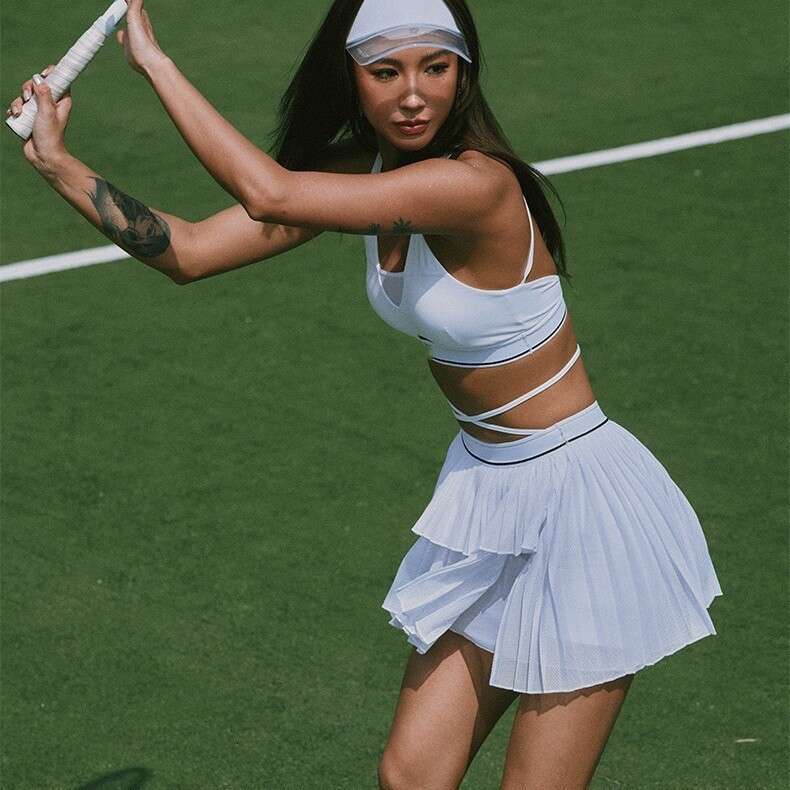 Sexy Strapless Women's Deep V-Neck Gathered Color-Block Beautiful Back Sports Base Camisole Bra Wrap Vest Cross-Border