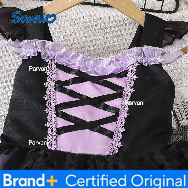 Sanrio New 2026 Girl Vampire Fluffy For Girls Kids Mesh Princess Dress Purple Cool Clothes Lolita Carnival Party Costume H260206 - view 7