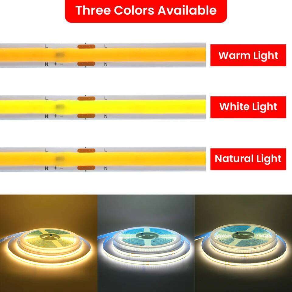 5M 10M 15M 20M 110V 220V COB LED Strip Light Super Bright 240LEDs/M 2PIN Wire Tape Flex Ribbon EU US Plug Room Lighting 8MM PCB Z260206