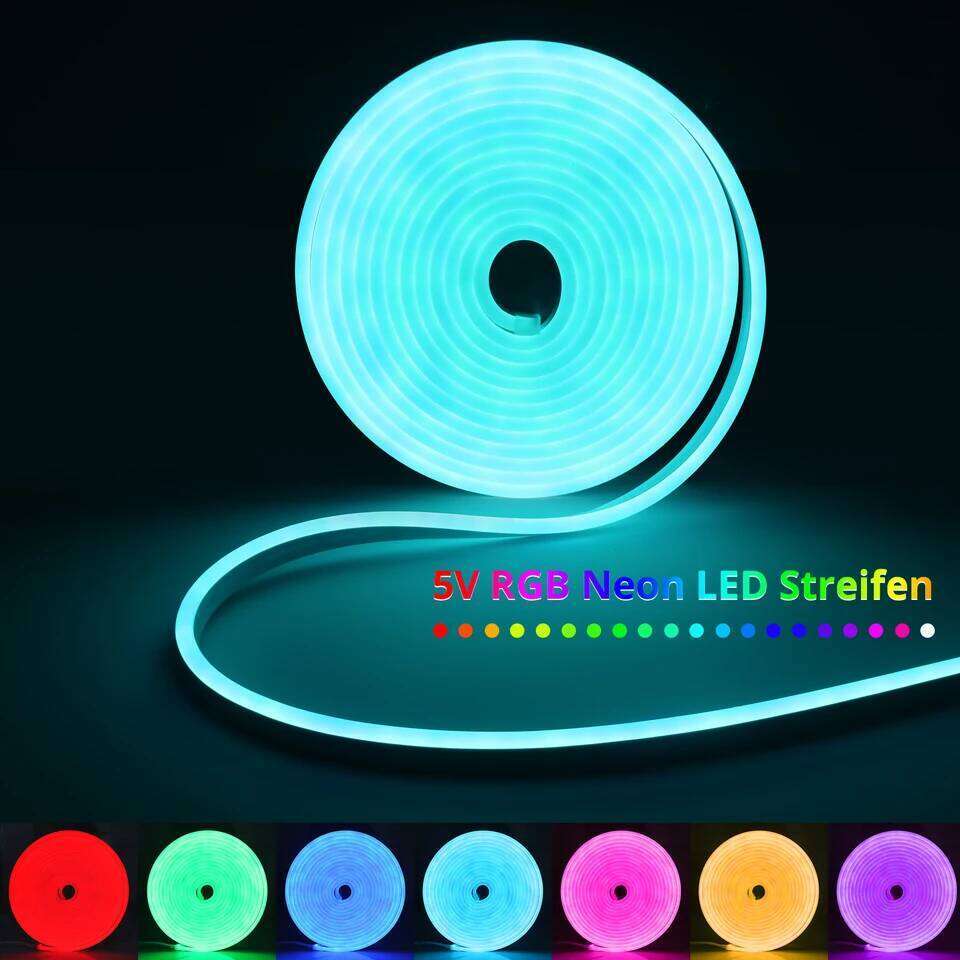 LED DC5V WiFi Neon RGB Strip 1M 2M 3M 4M 5M Work With Tuya App Smart Life/Alexa for TV Home Decor Lighting Z260206