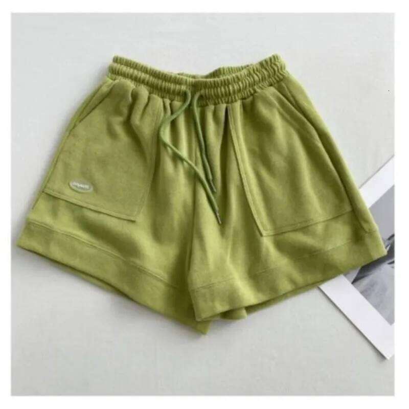 2026 New Women's Comfortable Loose Wide-legged Drawstring A Waist Slim Fit Casual Home Versatile Sports Shorts XJ260206