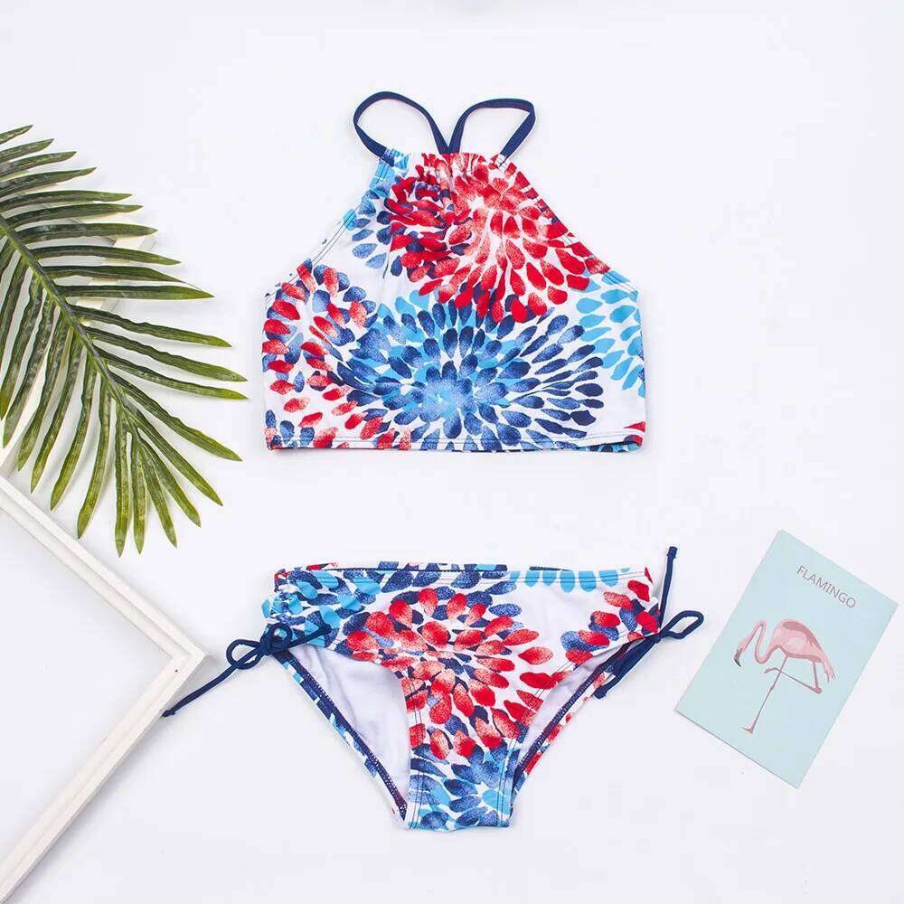 Multi Color Children Bikini Set 2025 Girls Swimwear Swimsuit Summer Baby Kids Biquini Infantil Swimming Suit XJ260206