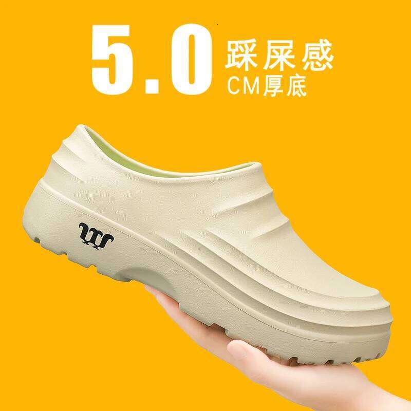 New Men's and Women's EVA Chef Anti Slip Waterproof Oil Resistant Comfortable Work Slippers Outdoor Fishing Leisure Shoes