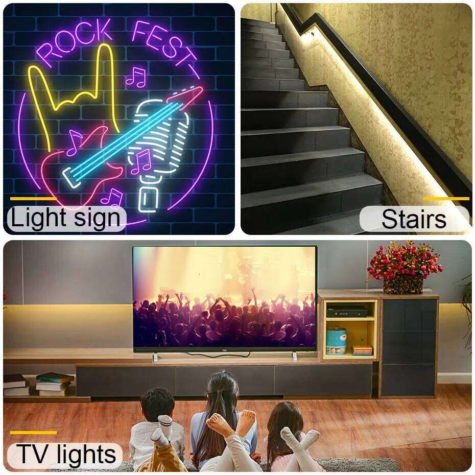 5V USB Lamp Dimmable Waterproof Flexible Tape Touch Sensor LED Neon Sign Light Strip Bedroom Backlight DIY Decor Z260206
