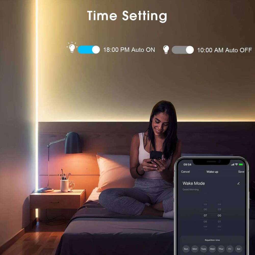 Tuya CCT COB LED Strip Light 24V 608LEDs/M 3M 5M 2700K-6500K Changeable Linear Dimmable Work With Alexa Google Home Flexible FOB Z260206