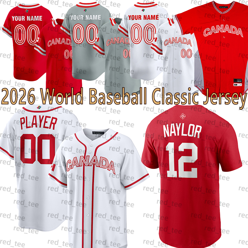 Team Canada 2026 World Baseball Classic Jersey Freddie Freeman Tyler O'Neill Bo Naylor Josh Naylor Edouard Julien Abraham Toro Otto Lopez Jerseys