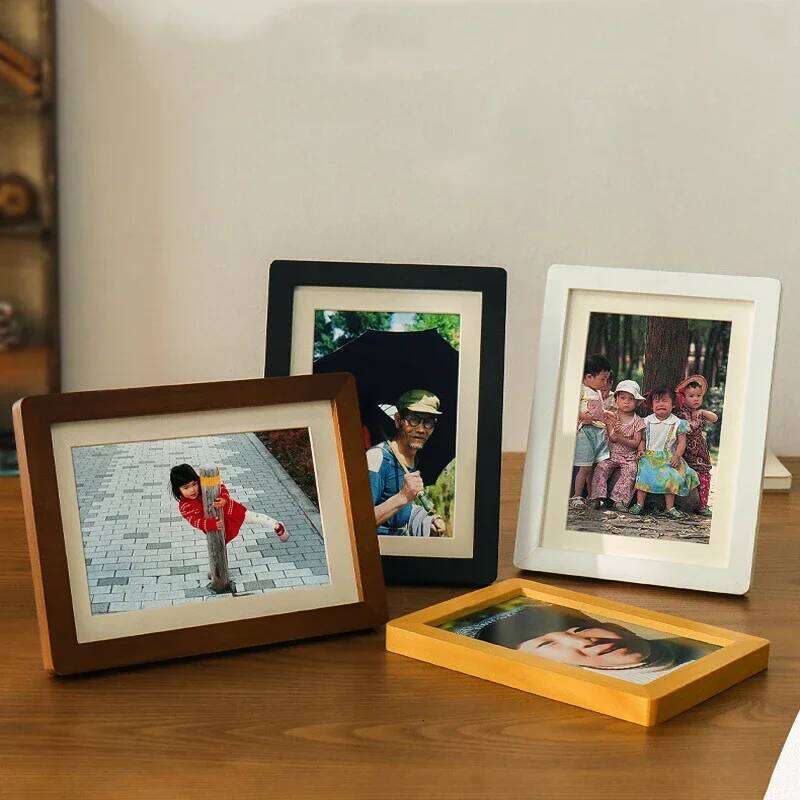 Wooden Picture Retro Frame Porta Retrato Creative Photo Holder Desk Decor S260205