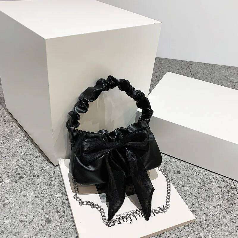 Popular Retro Handbag for Women, 2025 New Trendy and Fashionable Sweet Handbag, Bow Tie Crossbody Bags Z260207 - view 7