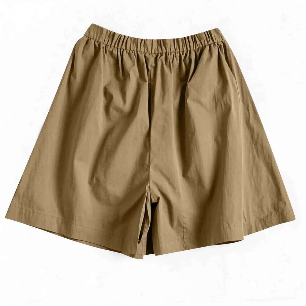 Women's summer straight wide-leg casual elastic high waist fashion sports loose jogging beach shorts XJ260206