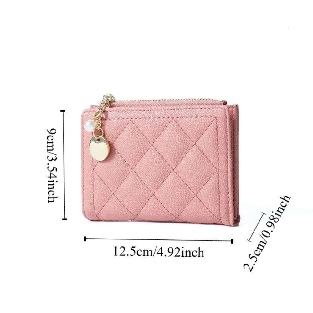 Small Storage Mini Women Purse Short with Pendant Wallet Coin Bag PU Leather Card Holder Outdoor Y260206