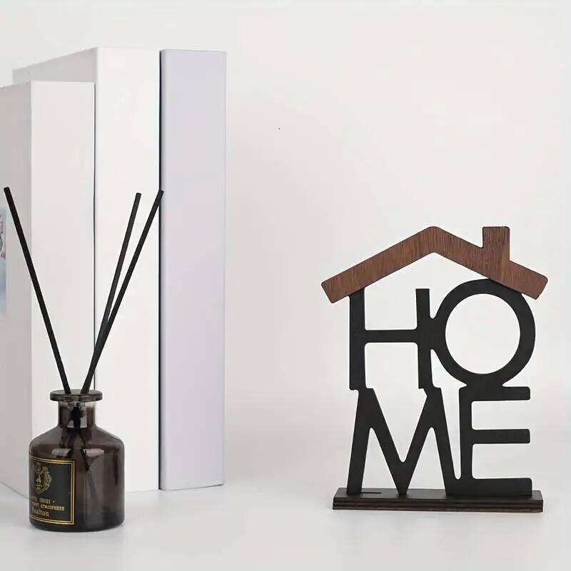 Creative Wooden Home Ornament Living Room Coffee Table Wardrobe Desktop Small House-Shaped Decoration Housewarming Birthday Gift S260204