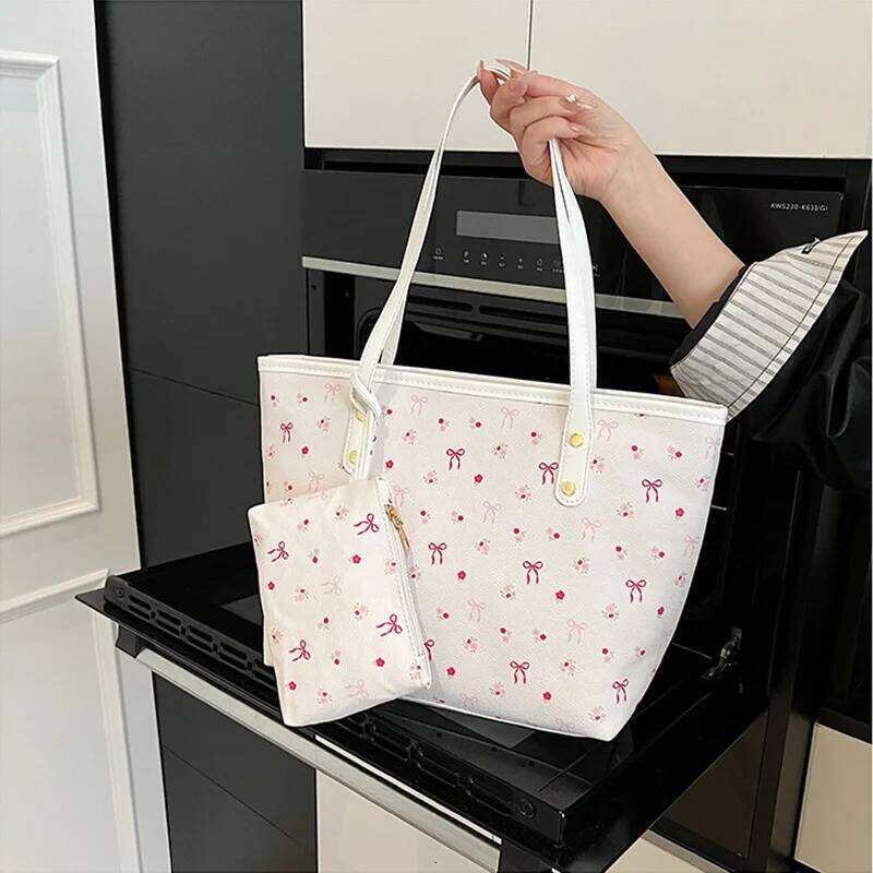 2pcs/set Fashion Women's Shoulder Bags For Commuting, Daily Used, Shopping, Casual Tote Bag, Ladies Handbags With Purses Y260204
