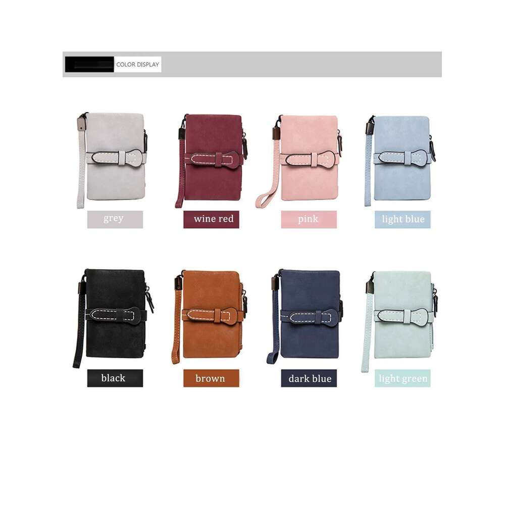 MIYIN Women's Short Minimalist Double Fold Multi Functional Zero with Cardholder Identity Window Coin Wallet Y260206