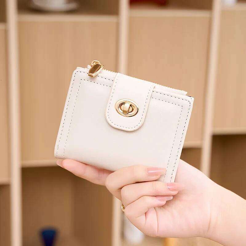 Pure Color Women's Wallet Zipper Coin Design Simple Wallets for Women Student Multi-Functional Cact Purse Dual Carent Y260206