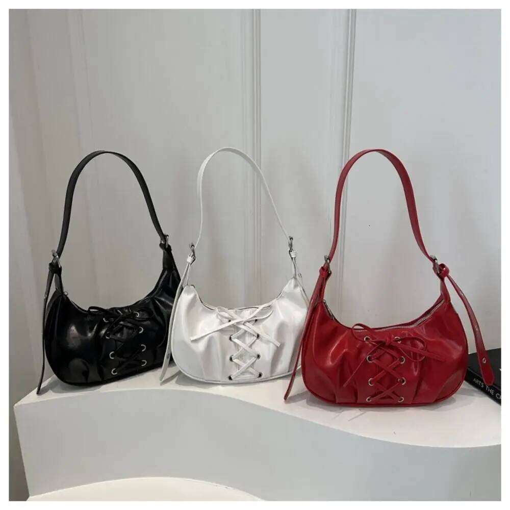 Fashion Bowknot Handbag Korean Style Balletcore Bow Tie Shoulder Crossbody PU Leather Underarm Bag Girls Y260205