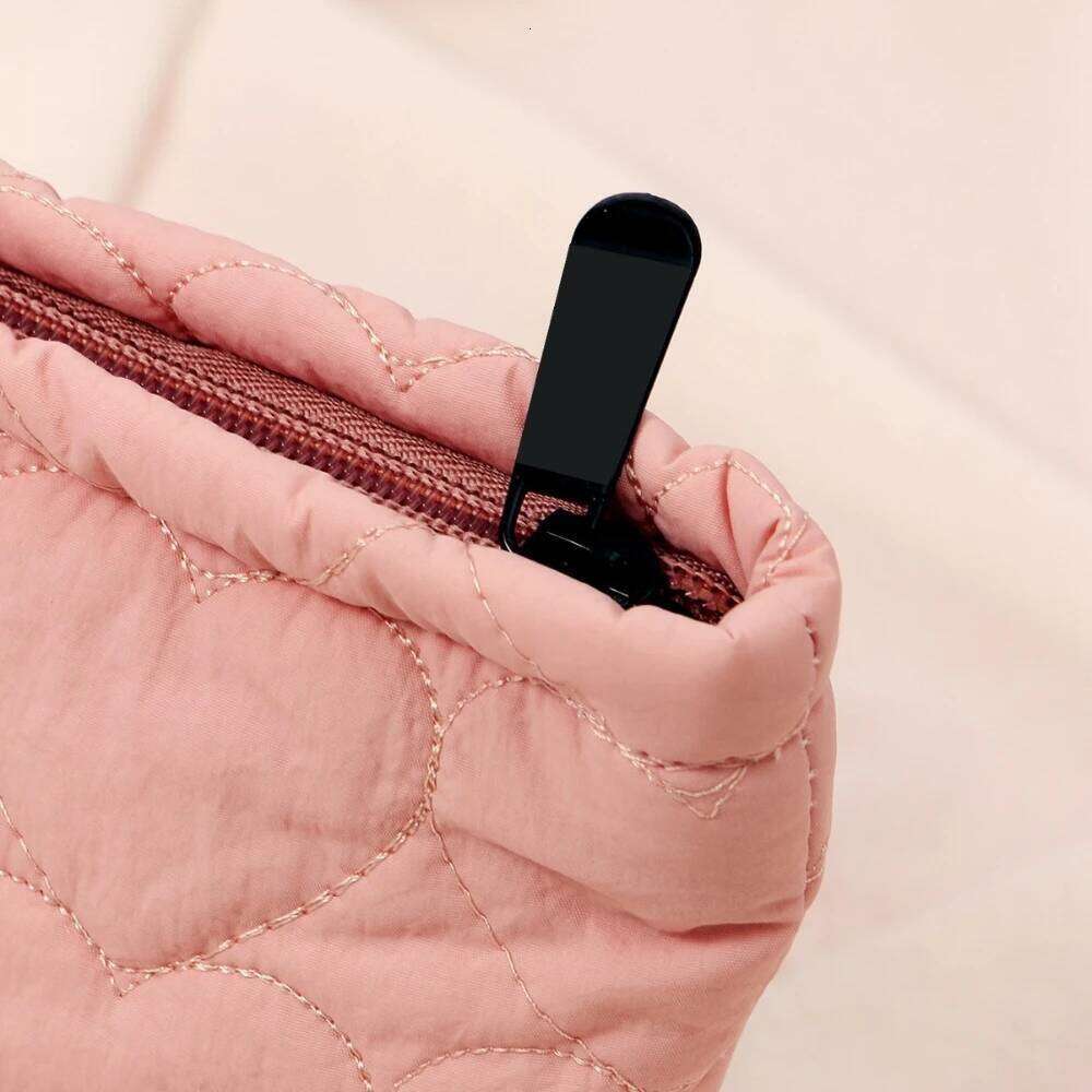 Fashion Macaroon Women Heart Quilting Makeup Large Capacity Cute Toiletry Cosmetic Storage Pouch Handbag Travel Make Up Bag Y260206