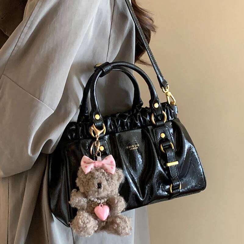 Women's Pleated Clouds Handbag Designer Trend Quality Tote Crossbody Compartments Casual Commuting Bag With Pendant Y260205
