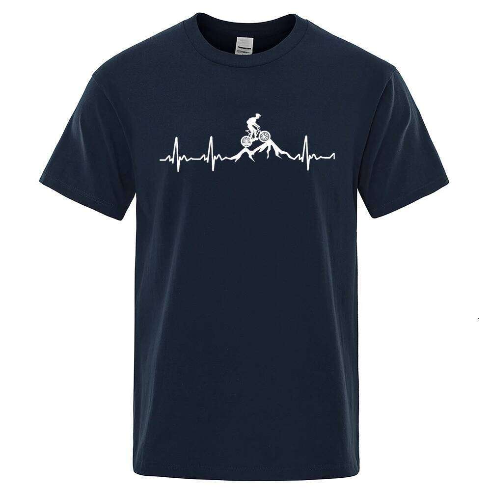 Mountain Heartbeat Funny Mtb Dirt Bike Men Tshirt Hip Hop Casual Tops Summer Street T Shirt Oversized Cotton Short Sleeve X260207