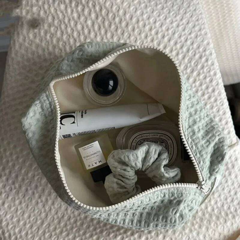 Custom Embroidered Name Makeup -Travel Toiletry Bag Durable Soft Cosmetic Pouch Women Perfect Gift for Wedding Daily Use Y260206