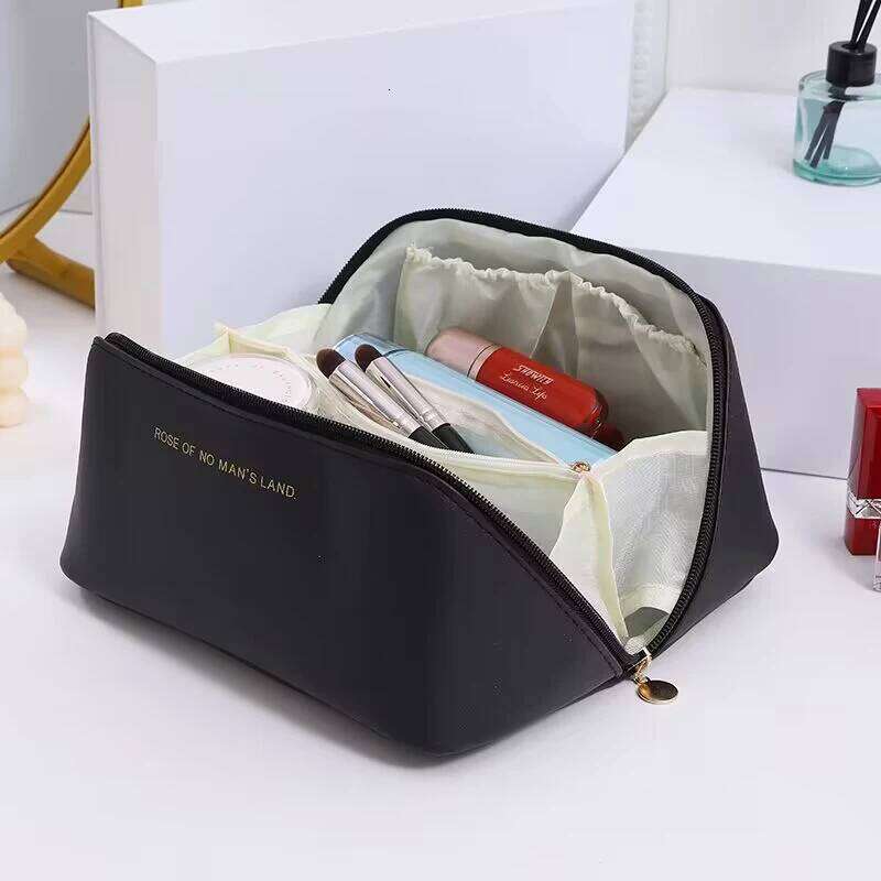 Pu Fashion Women Pillow Cosmetic Large Capacity Makeup Travel Organizer Bags Portable Tote Square Wash Storage Zipper Bag Y260206