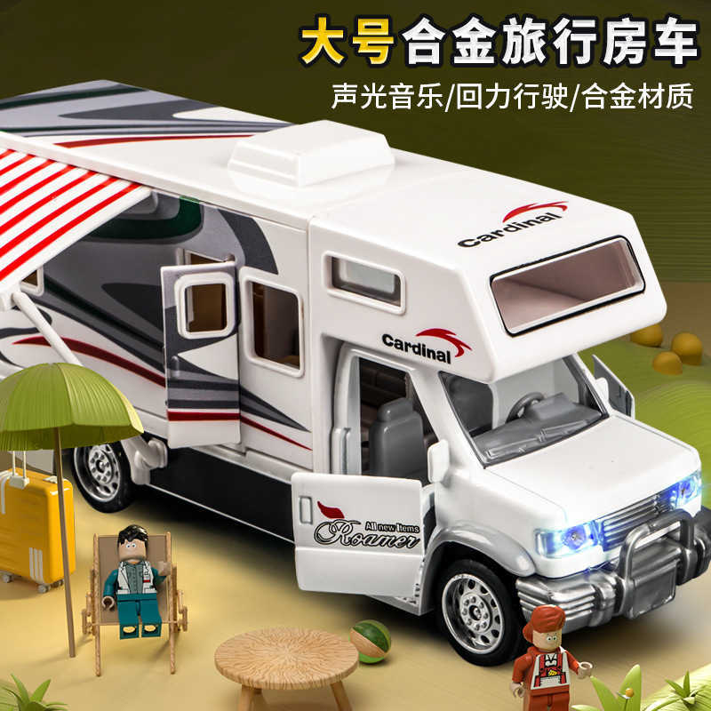 Childrens RV Toy Car Alloy Large Convertible Luxury Travel Camper Toy Boys Bus Car Model L260207