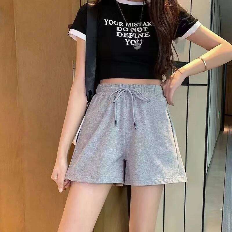 New Casual Women's A-line High Waist Short Chic Office Lady Shorts With Belted Vintage Female Trousers Spring Summer XJ260206