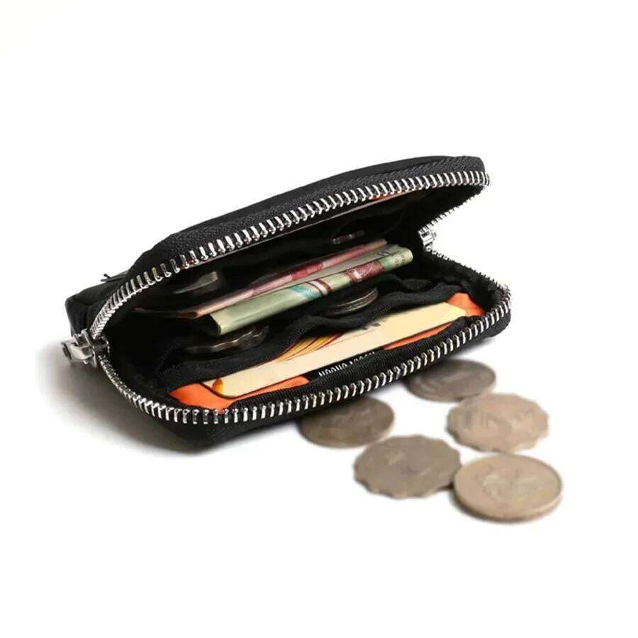 Japanese Men Wallet Earbuds Storage Bag Credit Holder Case for Boys Girls Journey Bank Card Organizer Zipper Coin Purse Y260206