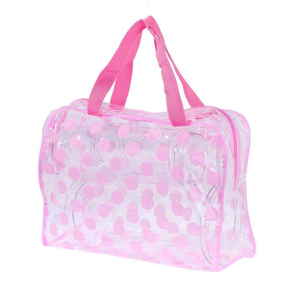 Transparent polka dot women's makeup bag Waterproof PVC Cosmetic Portable Women Storage Toiletries Female Wash Bag Y260206