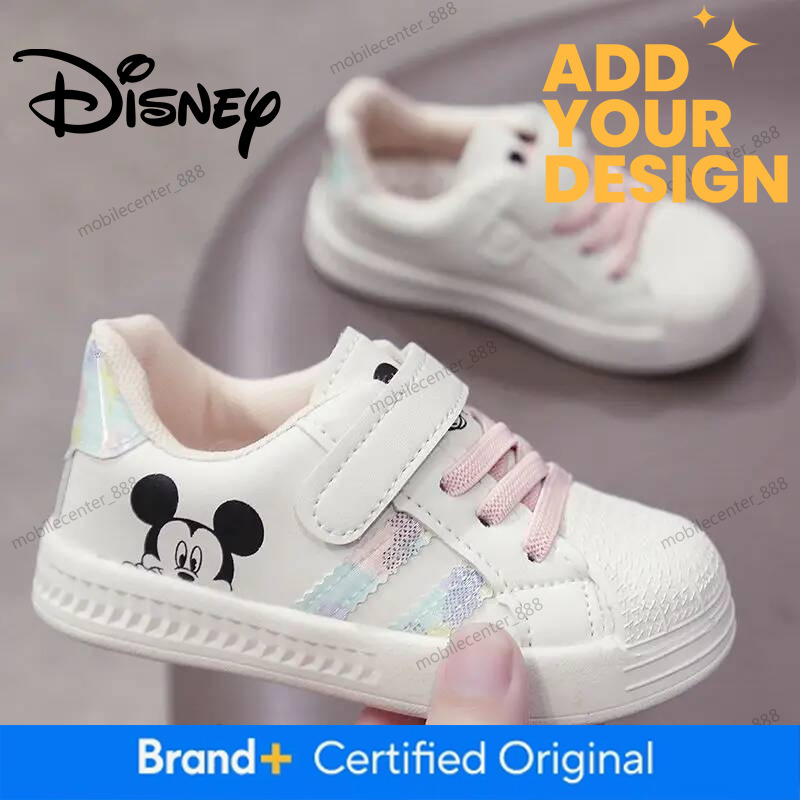 Disney Kid's Casual Shell Shoes Mickey Mouse Cartoon Baby Shoes Non Slip Soft Sole Toddler Shoes 0-6 Kids' Shoes Size 15-25