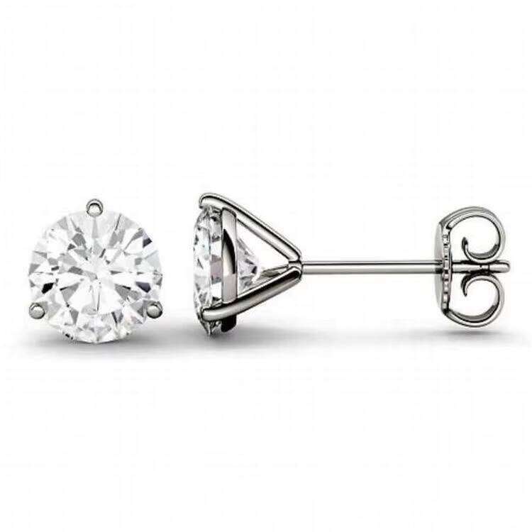 VOAINO Natural Real 9K 10K 14K 18K Gold Jewelry Fashion Diamond Stud Earrings With GIA Certificate For Women