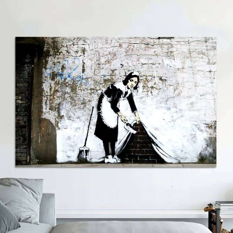 Graffiti Banksy Street Style Poster Canvas Painting HD Prints Funny s Wall Art Pictures Modern Home Room Decor 26L0207