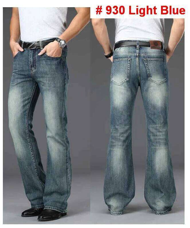 Mens Flared cut Boot Cut Men Leg Fit Classic Denim Flare Vintage Jeans Male Straight Pants X260207 - view 7