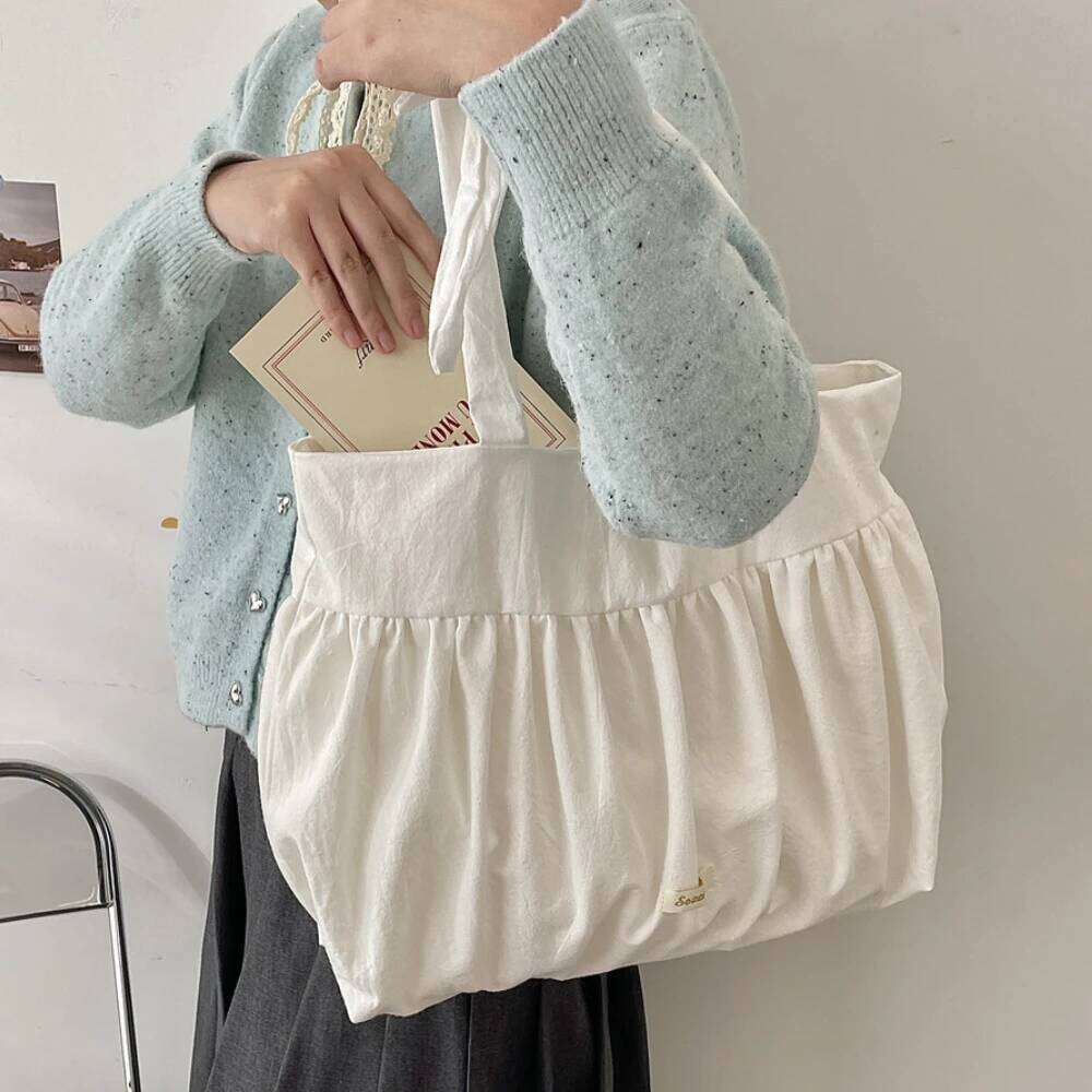 SOZAKKA Lazy Rabbit Large Capaci Tote Belted Canvas Shoulder Casual Sle Underarm Bag Spring Summer New Model Handbag Y260205
