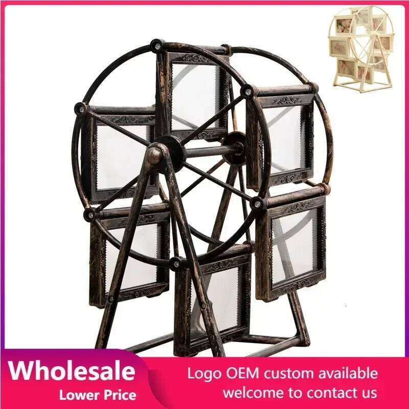 Retro Vintage Frames DIY Ferris Wheel Rotatable Windmill Picture Personalized Family Photo Frame Shows S260205