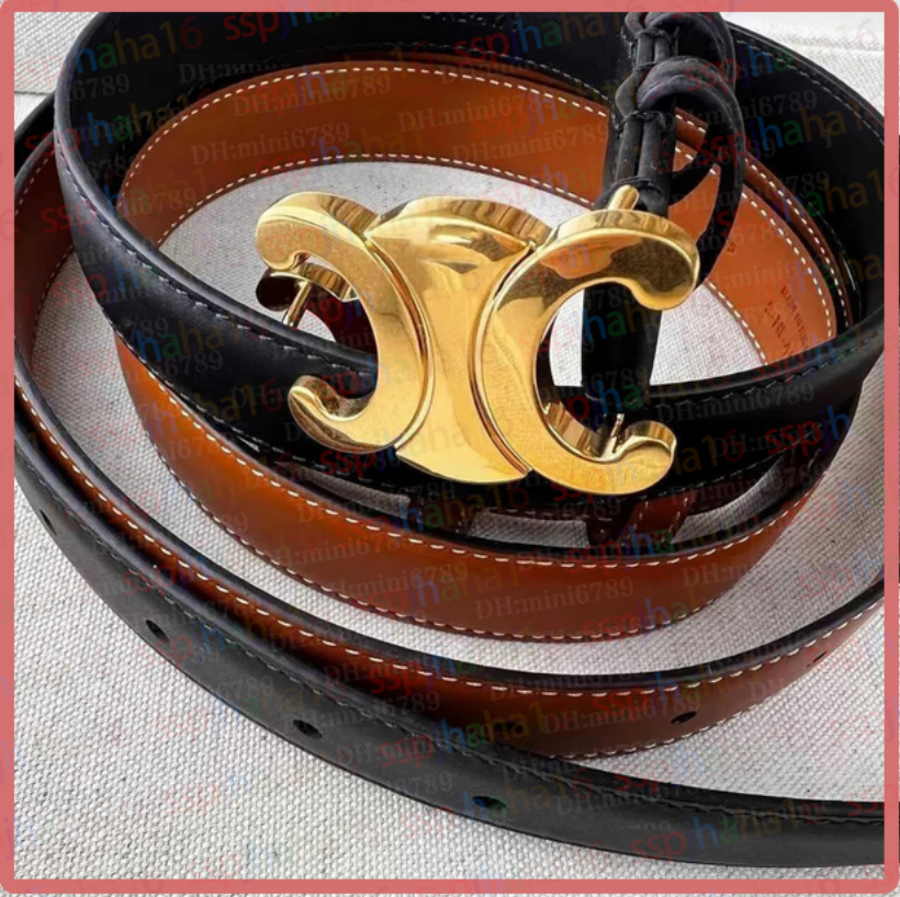 Luxury genuine belt High Quality Designer Cowskin Leather Black Brown Bronze White Red Belt Womens Arc de Triomphes Classic ceinture Casual Belts Width 2.5cm with box
