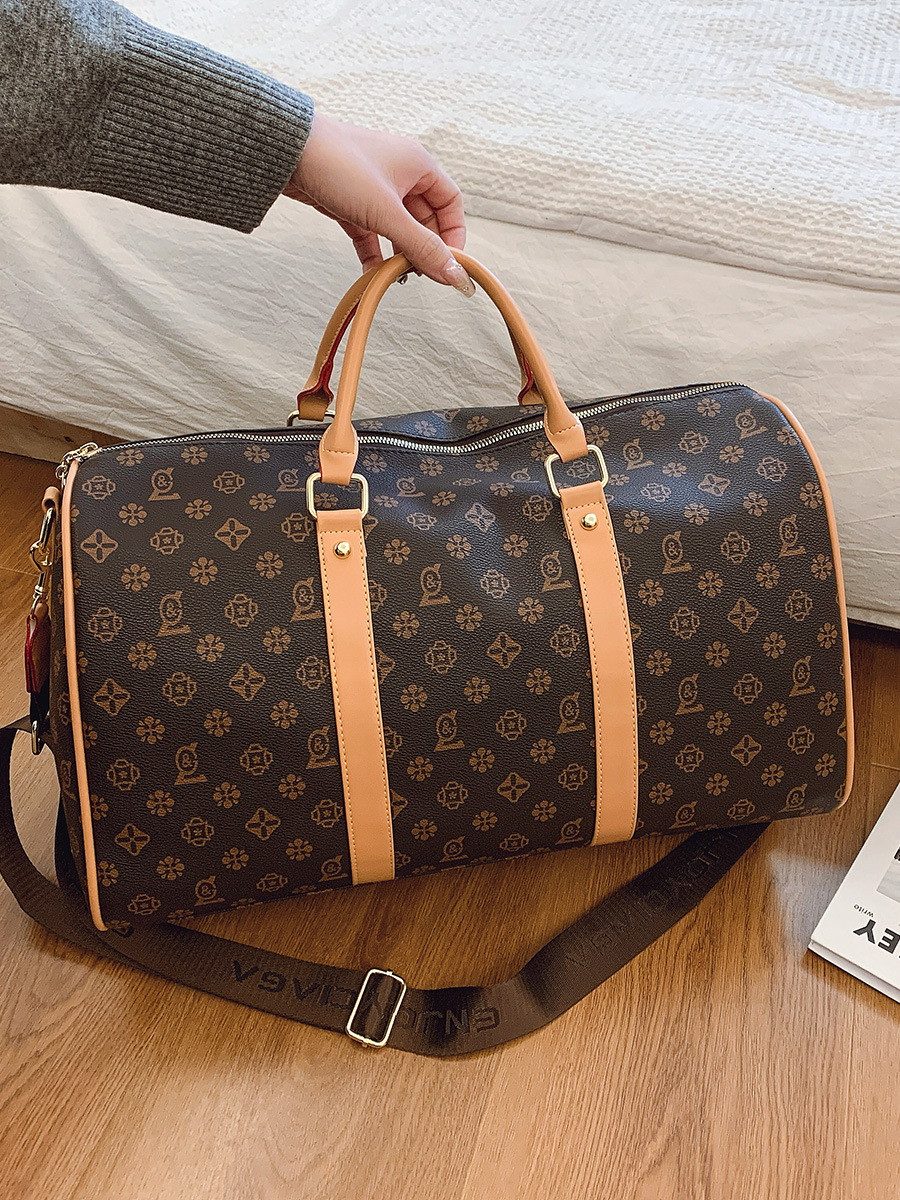 Travel Bag New Fashion Leisure All-Go Printing Large Capacity Senior Sense Shoulder Bag Business Travel Accommodation Waiting For Delivery Storage