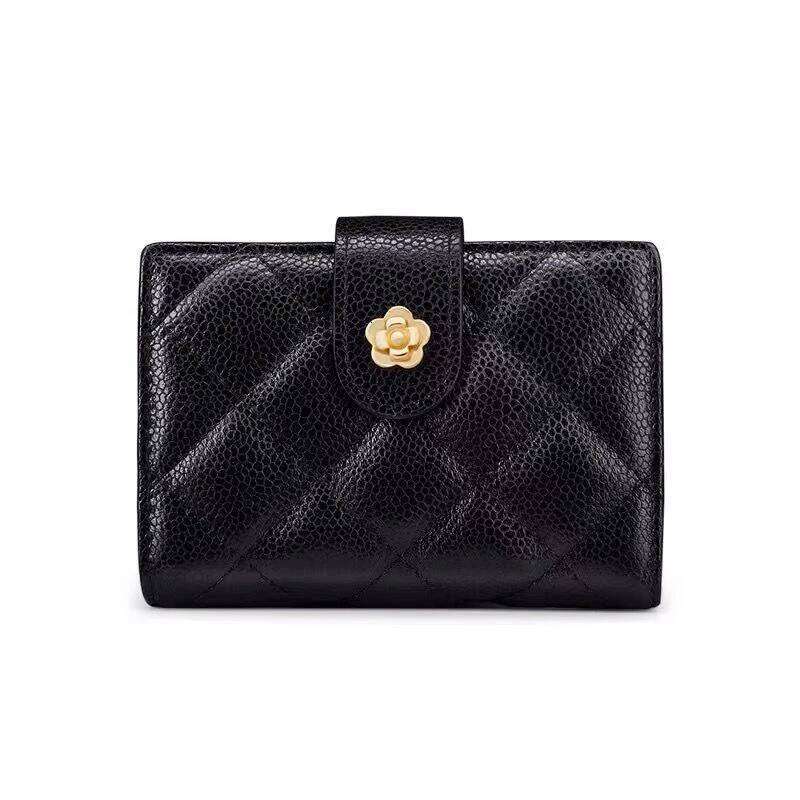 Leather Wallet Ladies 2024 new multi-card bag coin wallet Premium delicate mini card holder money clip Y260206